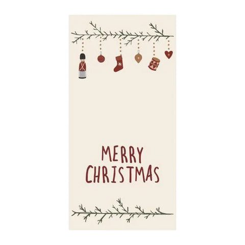 Papierservietten „Merry Christmas & Weihnachtsgirlande“, 40x40 cm, dekorativ, Ib Laursen, 16 Stück