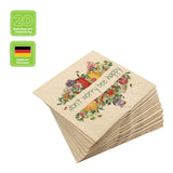 Recyclingservietten „Bee Happy“, 33x33 cm, 2-lagig, Home Fashion®, 20 Stück - luterna.de