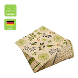 Recyclingservietten „Birds and Twigs green“, 33x33 cm, 2-lagig, Home Fashion®, 20 Stück - luterna.de