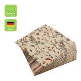 Recyclingservietten „Colored Leaves“, 33x33 cm, 2-lagig, Home Fashion®, 20 Stück - luterna.de