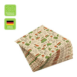Recyclingservietten „Time for Camping“, 33x33 cm, 2-lagig, Home Fashion®, 20 Stück - luterna.de