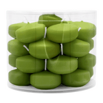 Schwimmkerzen klein, Olive, 50/30 mm, WENZEL, Brenndauer ca. 4h, Box mit 28 Stück