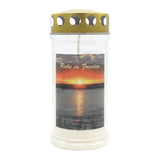 JEKA-Motivkerze "Sonnenuntergang", 100% Pflanzenöl, 75/170 mm, Brenndauer bis zu 4 Tage, Lieferumfang 3 Stück, Grabkerzen - luterna.de