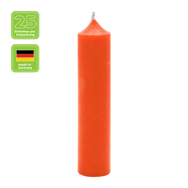 Luterna Stabkerzen Aus Paraffin – 100/22 Mm, Grau, Brenndauer Ca. 4h, 25 Stück Pro Packung