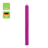 Stabkerzen aus Paraffin, 250/22 mm, Aubergine, KERZENFARM HAHN, Brenndauer ca. 12h, 25 Stück pro Verpackung - luterna.de