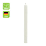 Stabkerzen aus Paraffin, 250/22 mm, Elfenbein, KERZENFARM HAHN, Brenndauer ca. 12h, 25 Stück pro Verpackung - luterna.de