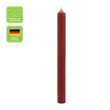 Stabkerzen aus Paraffin, 250/22 mm, Himbeerrot, KERZENFARM HAHN, Brenndauer ca. 12h, 25 Stück pro Verpackung - luterna.de