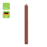 Stabkerzen aus Paraffin, 250/22 mm, Schlamm, KERZENFARM HAHN, Brenndauer ca. 12h, 25 Stück pro Verpackung - luterna.de