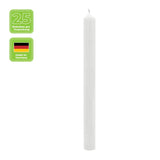 Stabkerzen aus Paraffin, 250/22 mm, Weiß, KERZENFARM HAHN, Brenndauer ca. 12h, 25 Stück pro Verpackung - luterna.de