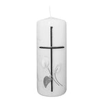 Trauerkerze mit verziertem Ornament, Wiedemann, 200/78 mm, Gedenkkerzen