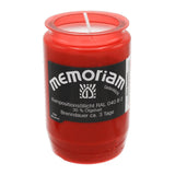 MEMORIAM-Kompositionsöllicht, Rot, Nr. 33, AETERNA, 30% Ölgehalt, Brenndauer ca. 3 Tage, 95/58 mm, Karton mit 20 Stück - luterna.de