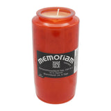 MEMORIAM-Kompositionsöllicht, Rot, Nr. 73, AETERNA, 30% Ölgehalt, Brenndauer ca. 6 Tage, 136/68 mm, Karton mit 20 Stück - luterna.de