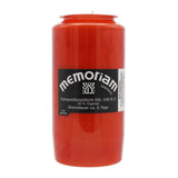 MEMORIAM-Kompositionsöllicht, Rot, Nr. 73, AETERNA, 30% Ölgehalt, Brenndauer ca. 6 Tage, 136/68 mm, Karton mit 20 Stück - luterna.de
