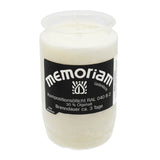 MEMORIAM-Kompositionsöllicht, Weiß, Nr. 333, AETERNA, 30% Ölgehalt, Brenndauer ca. 3 Tage, 95/58 mm, Karton mit 20 Stück - luterna.de