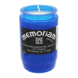 MEMORIAM-Kompositionsöllicht, Blau, Nr. 336, AETERNA, 30% Ölgehalt, Brenndauer ca. 3 Tage, 95/58 mm, Karton mit 20 Stück - luterna.de