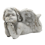 Engel liegend, ca. 13x10x9 cm, dekorativ in Antik-Optik, Grabschmuck, Grabdekoration