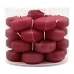 Schwimmkerzen klein, Altrot, 50/30 mm, WENZEL, Brenndauer ca. 4h, Box mit 28 Stück