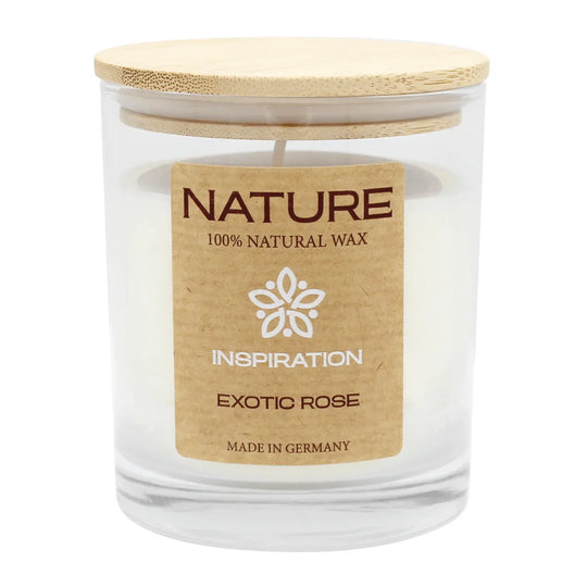 NATURE Duftkerze im Glas, Exotic Rose, WENZEL, 85/70 mm, Brenndauer ca. 28h