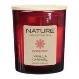 NATURE COMFORT, Duftkerze im Glas, Vanilla Caramel, 100% NATURAL WAX, 85/70 mm, Brenndauer ca. 25h - luterna.de