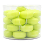 Schwimmkerzen klein, Limone, 50/30 mm, WENZEL, Brenndauer ca. 4h, Box mit 28 Stück