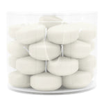 Schwimmkerzen klein, Wollweiß, 50/30 mm, WENZEL, Brenndauer ca. 4h, Box mit 28 Stück