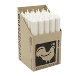 Stabkerzen aus Paraffin, 180/22 mm, Elfenbein, KERZENFARM HAHN, Brenndauer ca. 8h, 25 Stück pro Verpackung