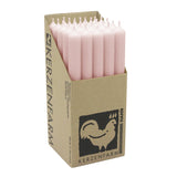Stabkerzen aus Paraffin, 250/22 mm, Pastellaltrosa, KERZENFARM HAHN, Brenndauer ca. 12h, 25 Stück pro Verpackung - luterna.de