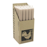Stabkerzen aus Paraffin, 250/22 mm, Taupe, KERZENFARM HAHN, Brenndauer ca. 12h, 25 Stück pro Verpackung - luterna.de
