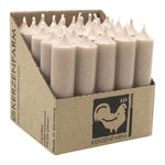 Stabkerzen aus Paraffin, 100/22 mm, Taupe, KERZENFARM HAHN, Brenndauer ca. 4h, 25 Stück pro Verpackung