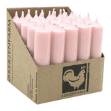 Stabkerzen aus Paraffin, 100/22 mm, Pastellaltrosa, KERZENFARM HAHN, Brenndauer ca. 4h, 25 Stück pro Verpackung - luterna.de