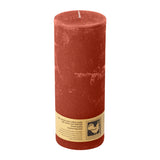 Stumpenkerze aus Paraffin, Rost, Country, 70/190 mm, KERZENFARM HAHN, Brenndauer ca. 72h - luterna.de
