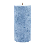 Stumpenkerze aus Stearin, Taubenblau, 64/135 mm, 100% pflanzlicher Wachs, KERZENFARM HAHN, Brenndauer ca. 41h - luterna.de