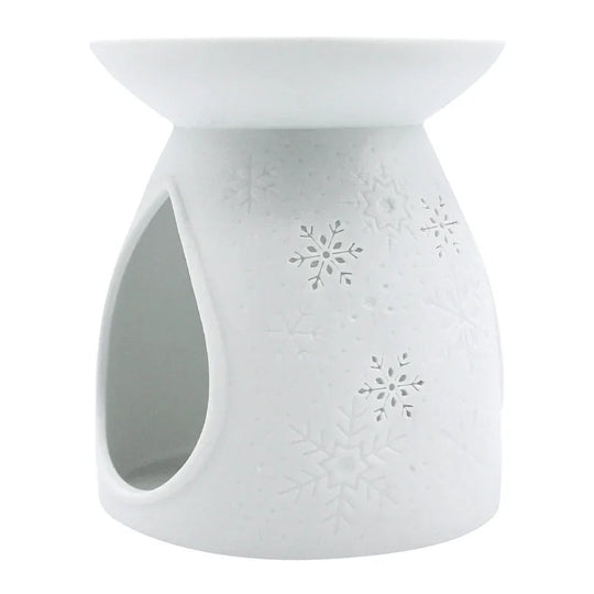 Duftlampe/ Duftstövchen aus Porzellan, Schneeflocke, KERZENFARM HAHN, H105 x Ø90 mm