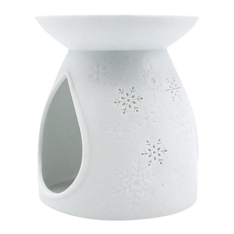 Duftlampe/ Duftstövchen aus Porzellan, Schneeflocke, KERZENFARM HAHN, H105 x Ø90 mm - luterna.de