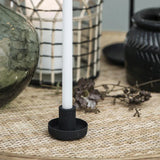 Kerzenhalter für Stabkerzen mit Ø13 mm, Schwarz, H40/Ø50 mm, Ib Laursen - luterna.de