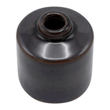 Kerzenhalter aus Keramik für Stabkerzen mit Ø22 mm, Dunkelbraun, H80/Ø78 mm, Ib Laursen - luterna.de