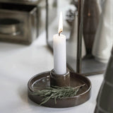 Kerzenhalter aus Porzellan für Stabkerzen mit Ø22 mm, H43/Ø115 mm, Ib Laursen - luterna.de