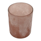 Kerzenhalter aus recyceltem Glas, Faded Rose, Frost-Look, H130/Ø100 mm, Ib Laursen - luterna.de