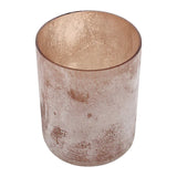 Kerzenhalter aus recyceltem Glas, Faded Rose, Frost-Look, H160/Ø130 mm, Ib Laursen - luterna.de