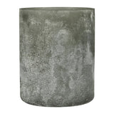 Kerzenhalter aus recyceltem Glas, Staubig Grün, Frost-Look, H160/Ø130 mm, Ib Laursen - luterna.de