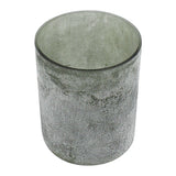 Kerzenhalter aus recyceltem Glas, Staubig Grün, Frost-Look, H160/Ø130 mm, Ib Laursen - luterna.de