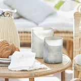 Kerzenhalter aus recyceltem Glas, Staubig Grün, Frost-Look, H160/Ø130 mm, Ib Laursen - luterna.de