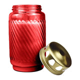 Laternenglas mit Golddeckel, Grabkerze aus Glas, Rot, BOLSIUS, Brenndauer ca. 100h, 173/90 mm, Grabschmuck, Grabdekoration - luterna.de