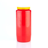 GRAFEN-Premiumöllicht, 100% reines Pflanzenöl, Rot, Nr. 607, Brenndauer ca. 6 Tage, 151/68 mm, Karton mit 20 Stück - luterna.de