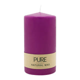 100% PURE, NATURAL WAX, Stumpenkerze, Erika, WENZEL, 130/70 mm, Brenndauer ca. 52h, 100% plastikfrei - luterna.de