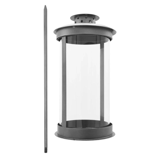 Edelstahl Grablaterne Schwarz Grablampe Grableuchte