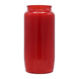 MONULUX-Glasöllicht, 100% reines Pflanzenöl, Rot, Brenndauer ca. 120 Stunden, 140/65 mm, Karton mit 20 Stück - luterna.de