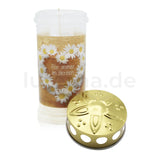 MEMORIAM-Motivkerze „Für immer im Herzen“, Nr. 414, AETERNA, mit Golddeckel, 75/170 mm, 30% Ölgehalt, Brenndauer 4 Tage, Lieferumfang 3 Stück, Grabkerzen - luterna.de