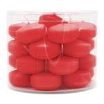 Schwimmkerzen klein, Rubin, 50/30 mm, WENZEL, Brenndauer ca. 4h, Box mit 28 Stück