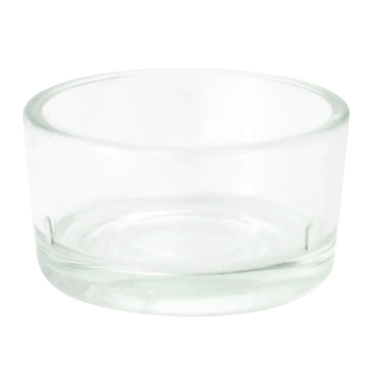 Glas für Teelichter ohne Aluminiumhülle, klar, KERZENFARM HAHN, H25 x Ø45 mm